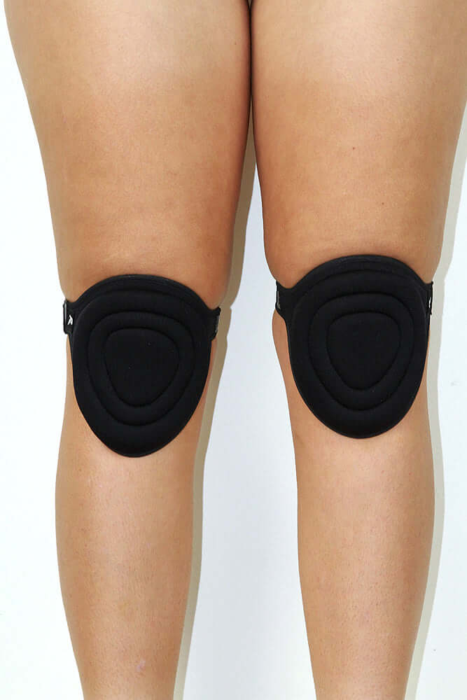 Gel Grip Single Strap Dance Knee Pads – BLACK rarr designs pole dance 