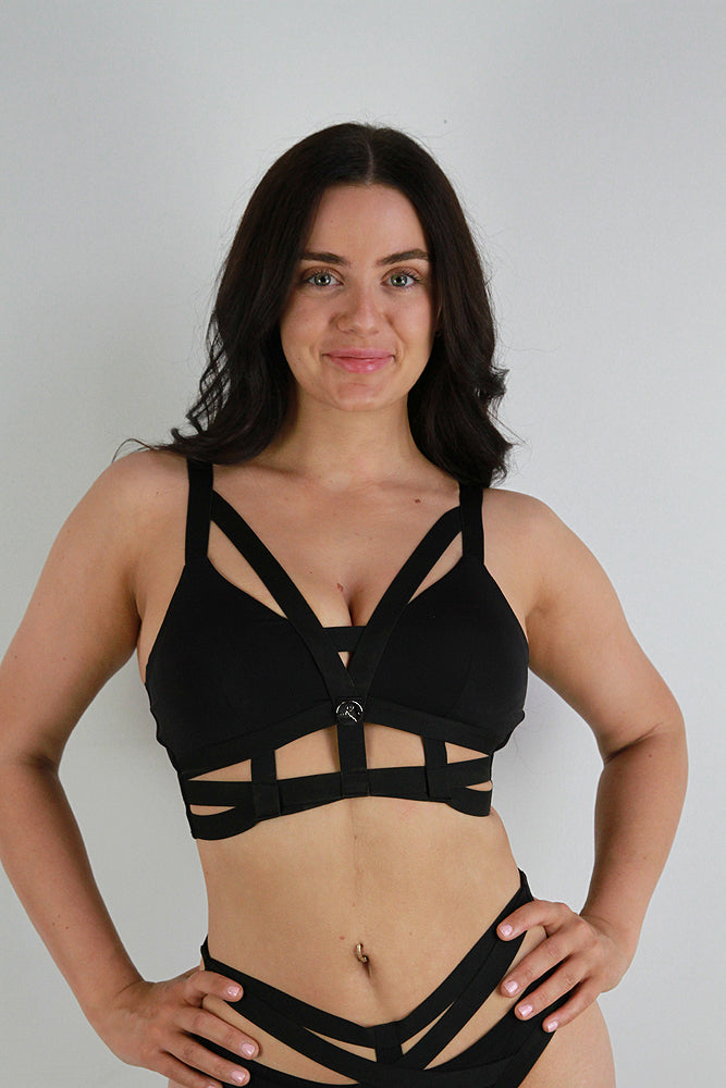 Luxe Strappy Bralette Black