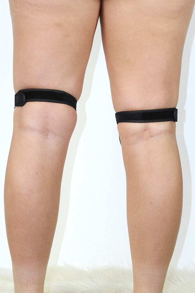 Gel Grip Single Strap Dance Knee Pads – BLACK rarr designs pole dance 