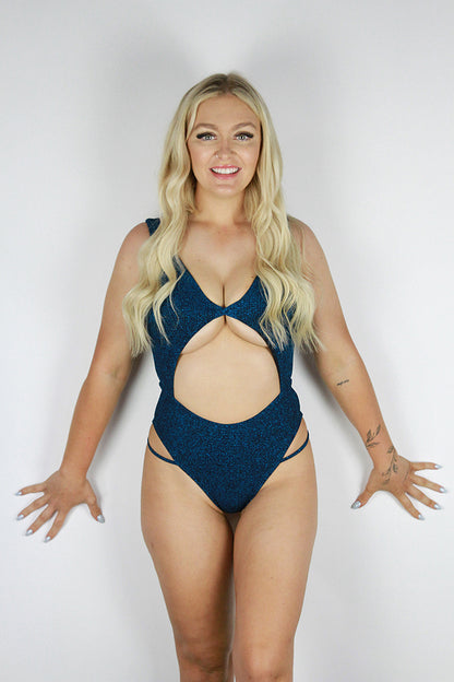 Glitteratti Knot Bodysuit Teal