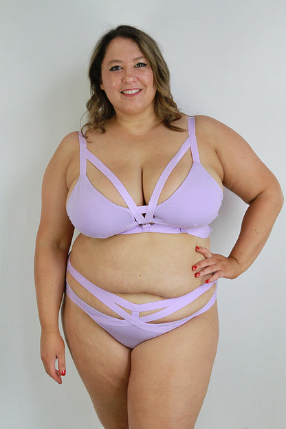 Luxe Strappy Booty Short Lilac