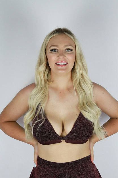 Glitteratti Plunge Bra Pink