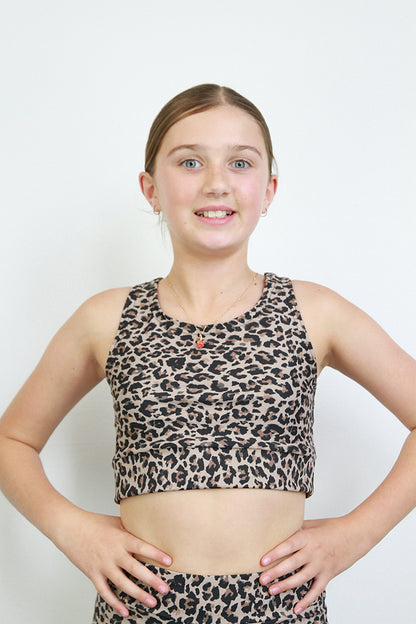 Animal Print Girls Crop Top | Dance & Gymnastics Activewear