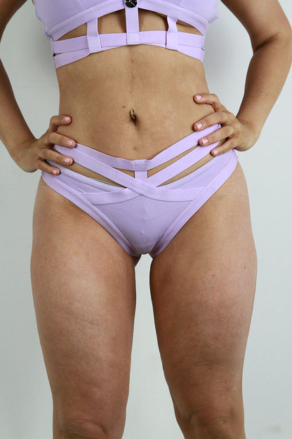 Luxe Strappy Booty Short Lilac