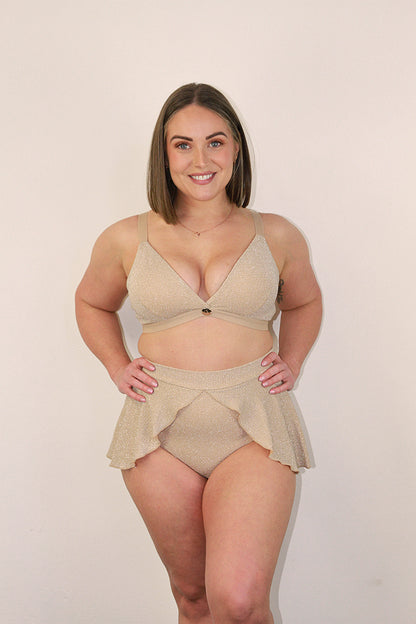 Glitteratti High Waist Skort Ivory
