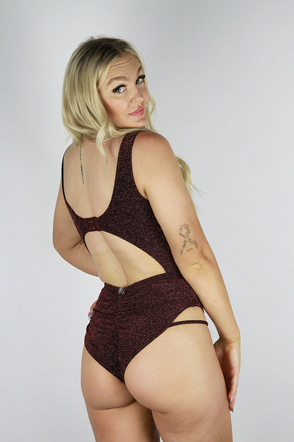 Glitteratti Knot Bodysuit Pink