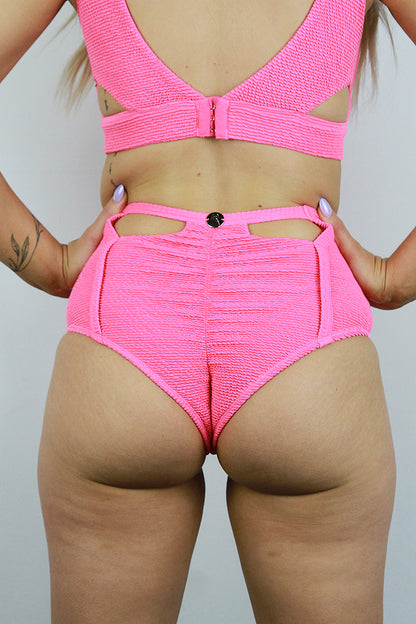 Lily Mid Waist Booty Shorts – Pink | Pole Wear