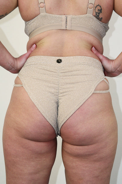 Glitteratti Booty Short Ivory