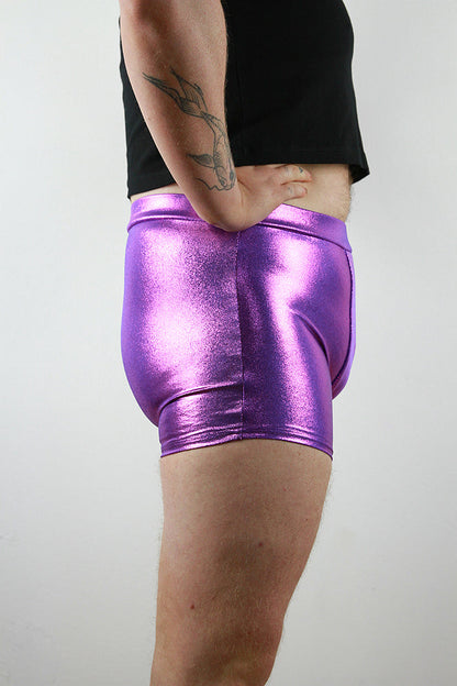 Purple Sparkle Pole Short Mens Polewear Rarr Designs