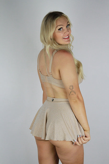 Glitteratti High Waist Skort Ivory