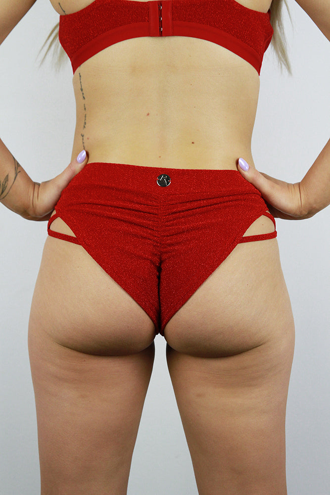 Glitteratti Booty Short Red
