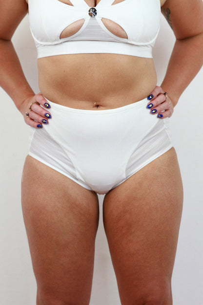 Alexis Mid Waist Booty Short – WHITE | Pole Wear