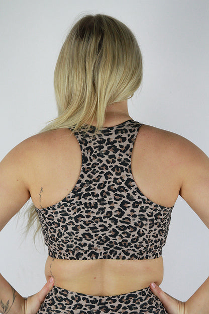 Animal Print Knot Sports Bra