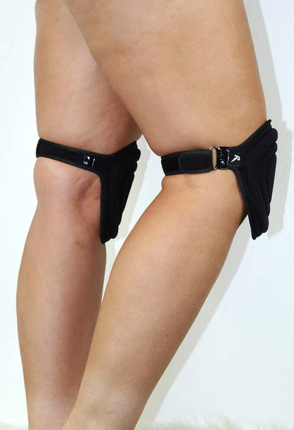 Gel Grip Single Strap Dance Knee Pads – BLACK rarr designs pole dance 