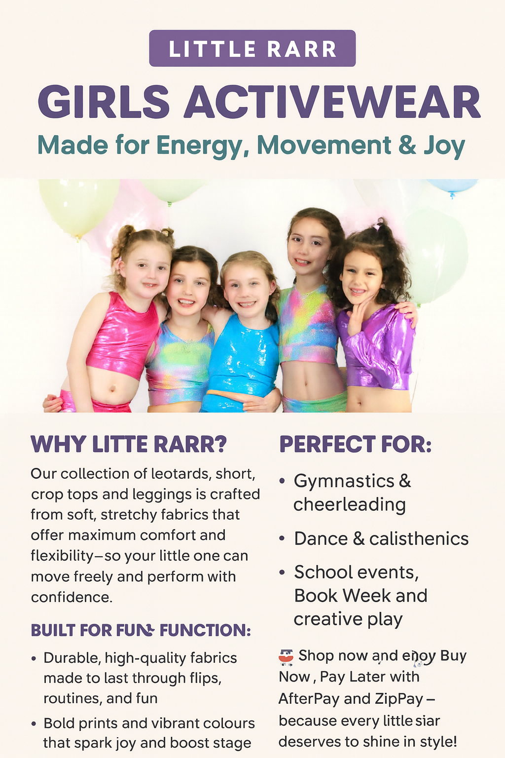 Rarr Designs pole wear | Australian made pole wear | pole dance clothing Australia