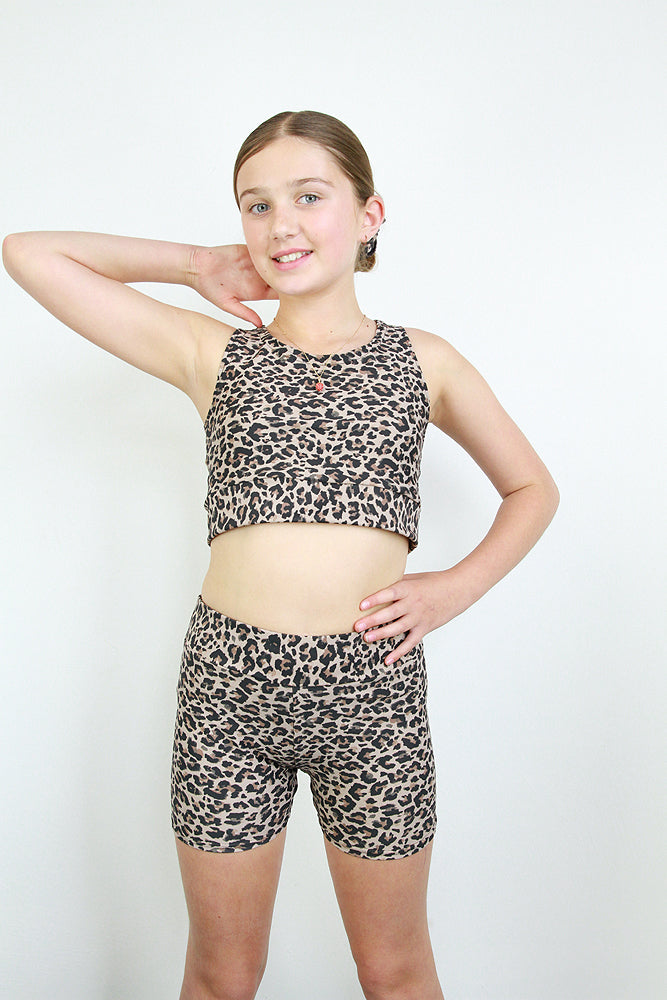 Animal Print Girls Crop Top | Dance & Gymnastics Activewear