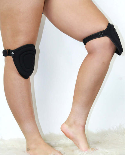 Gel Grip Single Strap Dance Knee Pads – BLACK rarr designs pole dance 