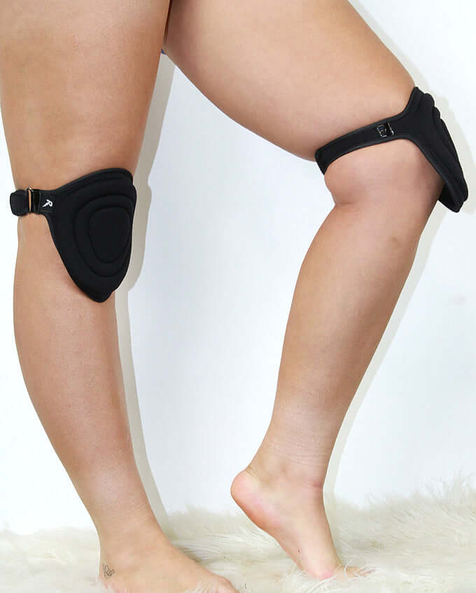 Gel Grip Single Strap Dance Knee Pads – BLACK rarr designs pole dance 