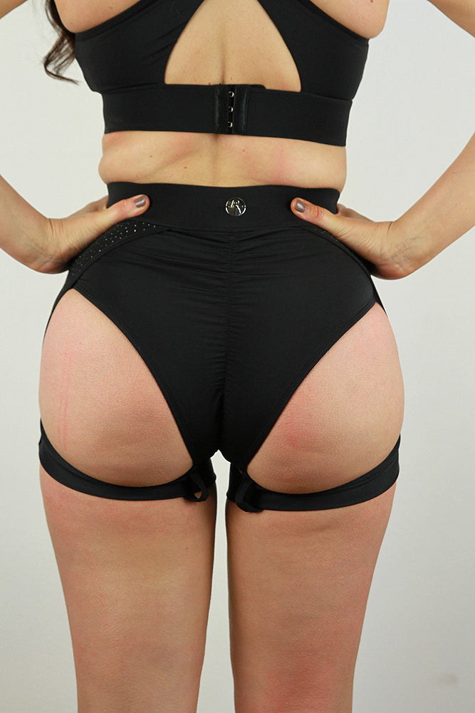 Rarr Designs pole shorts in Black | pole dance shorts Australia | Australian made pole wear