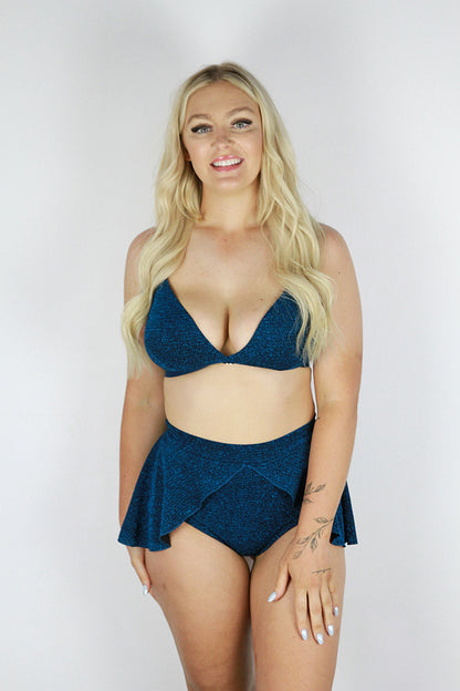 Glitteratti High Waist Skort Teal