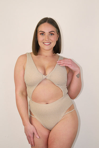 Glitteratti Knot Bodysuit Ivory