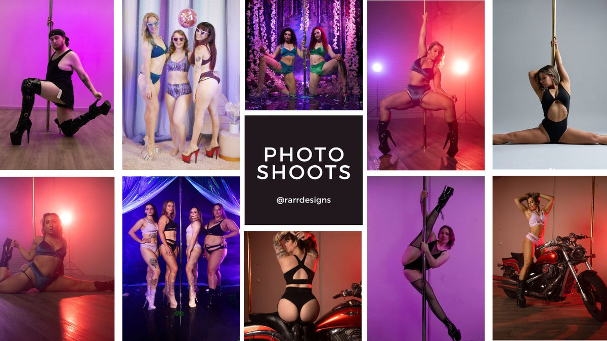 Rarr Designs pole wear Australia | Australian made pole dance clothing | sparkly pole outfits