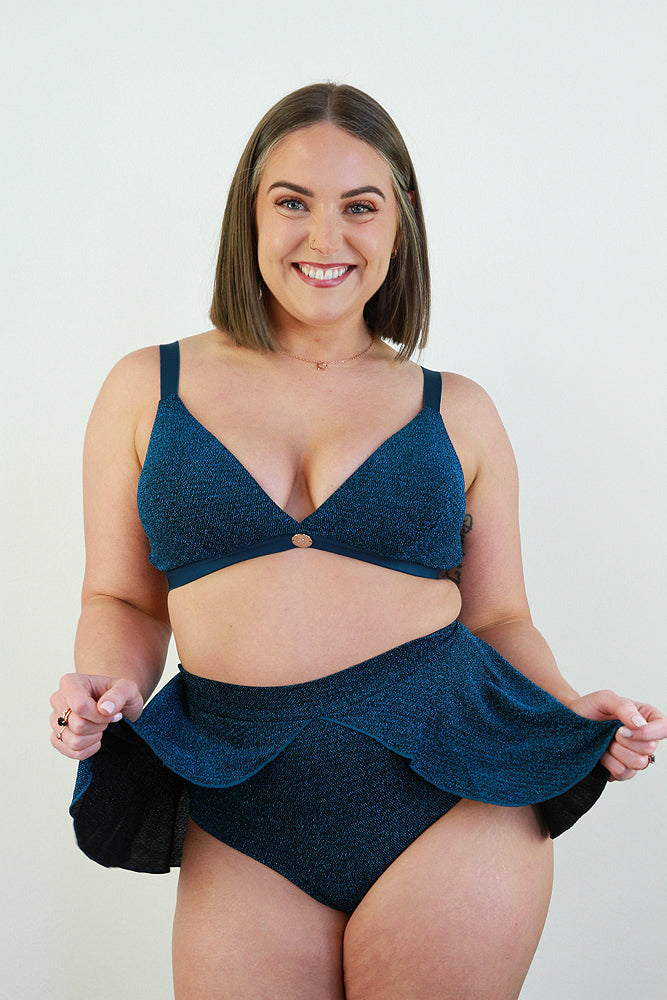 Glitteratti High Waist Skort Teal