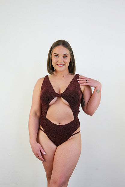 Glitteratti Knot Bodysuit Pink