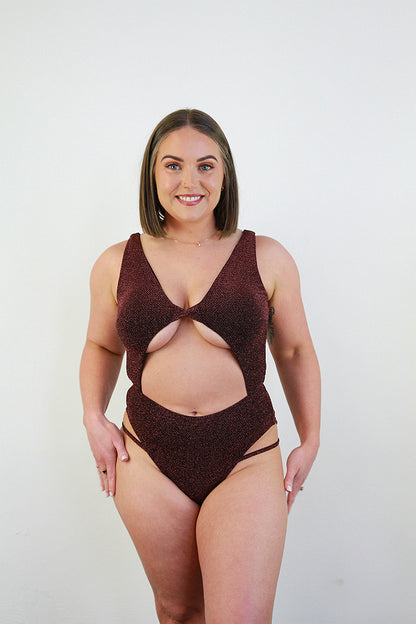 Glitteratti Knot Bodysuit Pink