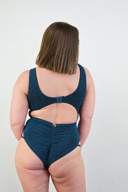 Glitteratti Knot Bodysuit Teal