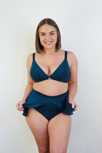 Glitteratti Plunge Bra Teal