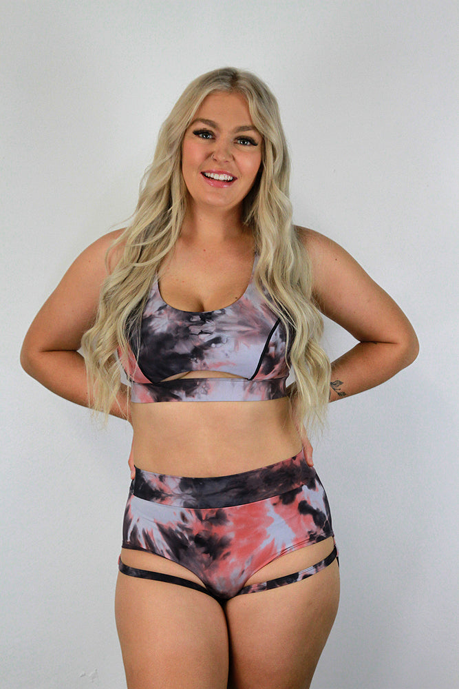 Rarr Designs Pink Marble GARTER Mid BRAZIL Scrunchie Bum 