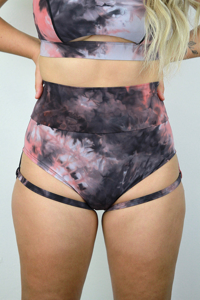 Rarr designs Pink Marble GARTER SUPER High Waist Short3