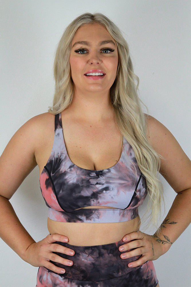Rarr designs Pink Marble Trinity Strappy Sports 