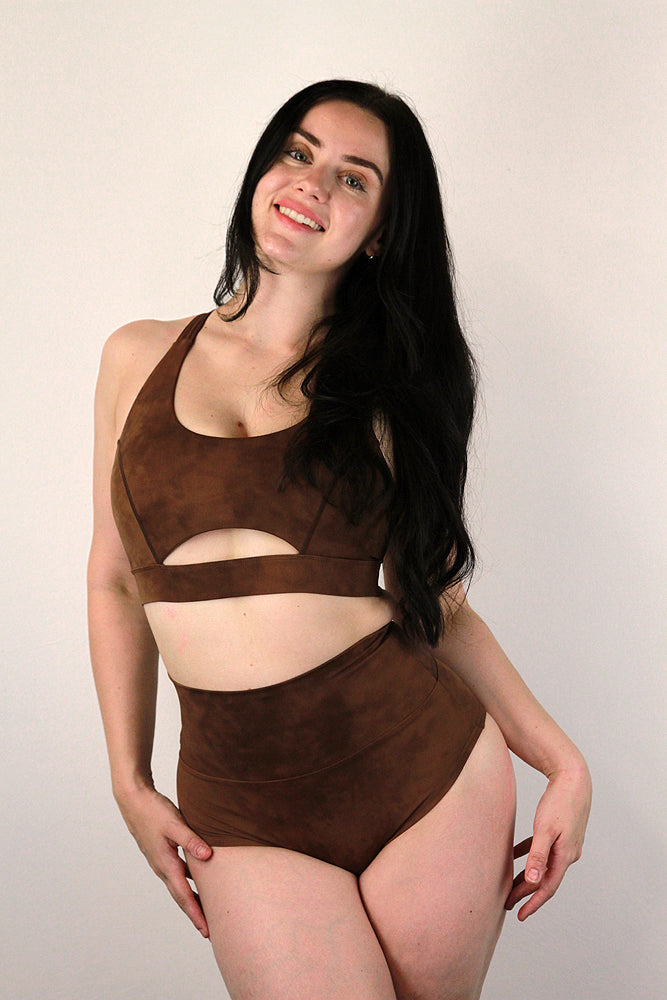 Rarr designs Brown Marble SUPER High Waist Short1