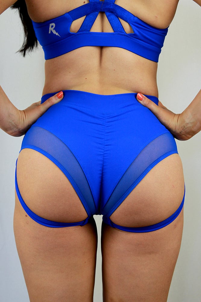 Rarr designs Maddox Low Waist Garter Short_COBALTBLUE RARRDESIGNS BACK