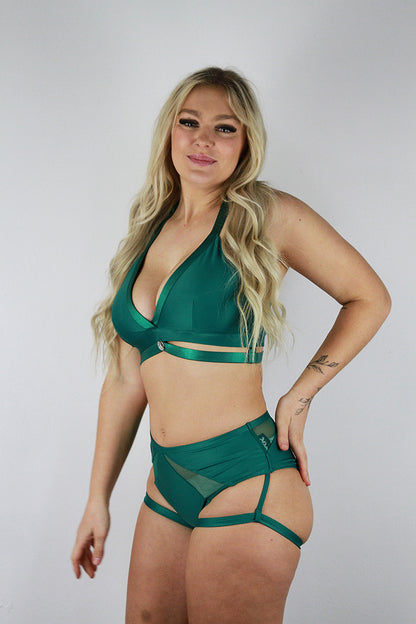 Yasmin Low Waist Booty Short – Forest Green | Pole Wear