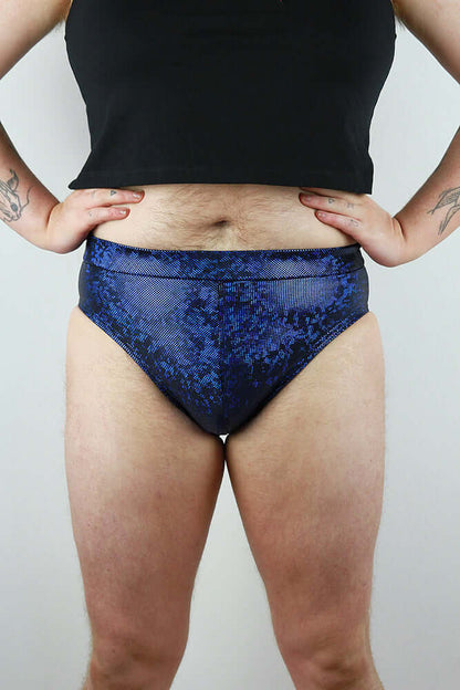 Navy Sparkle Pole Brief Mens Polewear Rarr Designs