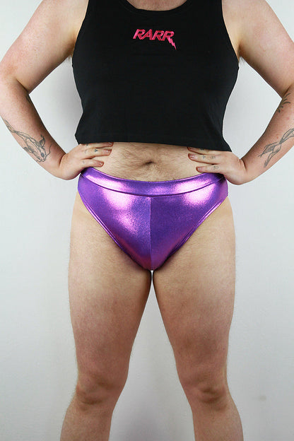 Purple Sparkle Pole Brief Mens Polewear Rarr Designs