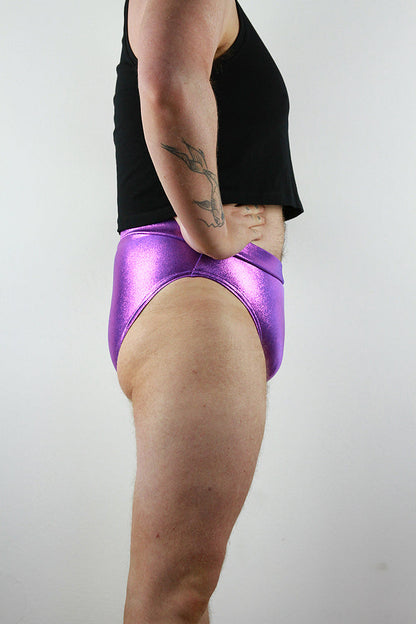 Purple Sparkle Pole Brief Mens Polewear Rarr Designs