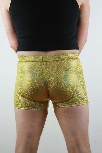 Gold Sparkle Pole Short Mens Polewear Rarr Designs