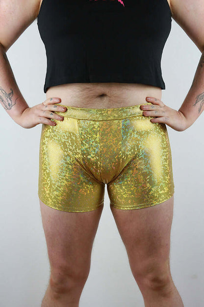 Gold Sparkle Pole Short Mens Polewear Rarr Designs