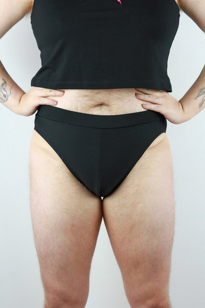 Matte Black Pole Brief Mens Polewear Rarr Designs