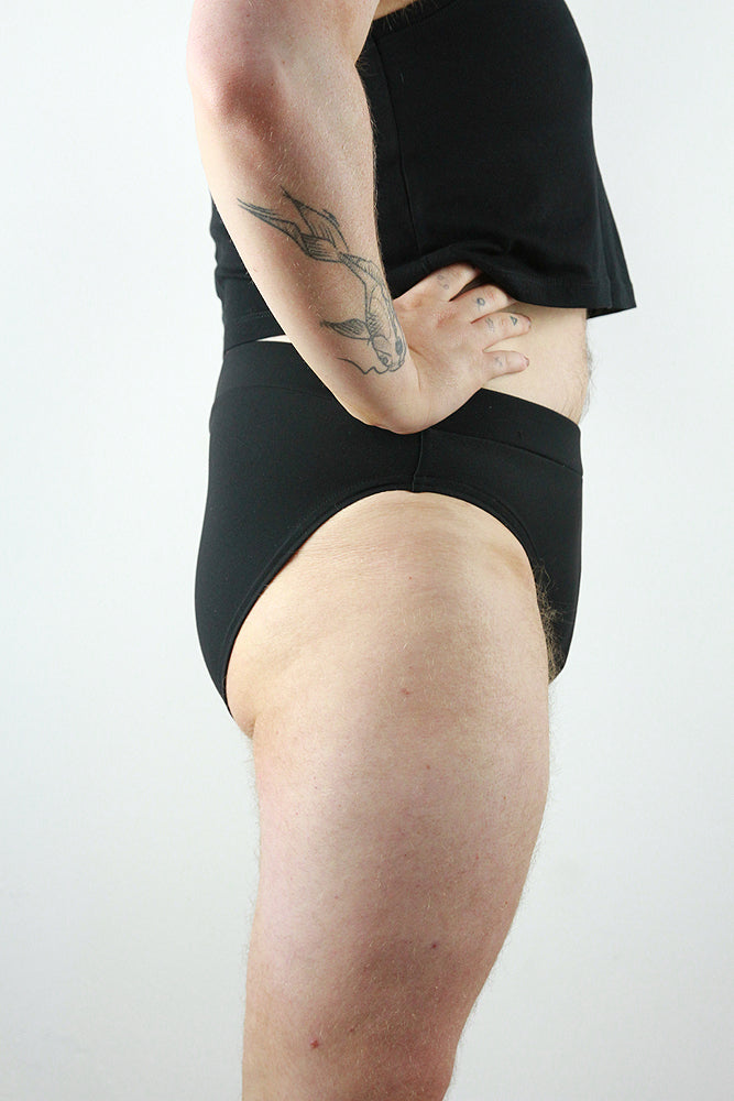 Matte Black Pole Brief Mens Polewear Rarr Designs