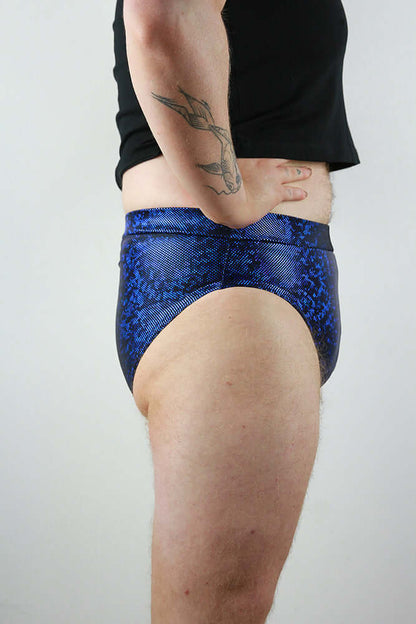 Navy Sparkle Pole Brief Mens Polewear Rarr Designs