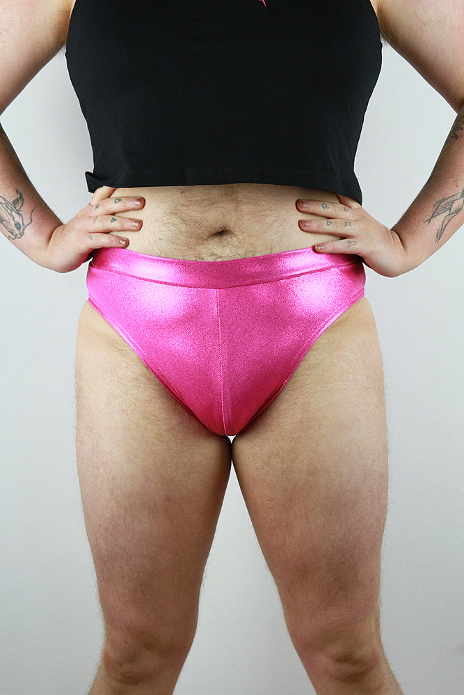 Pink Sparkle Pole Brief Mens Polewear Rarr Designs