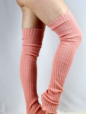 Rarr designs Extra long Stirr-up Knit Legwarmers Peach