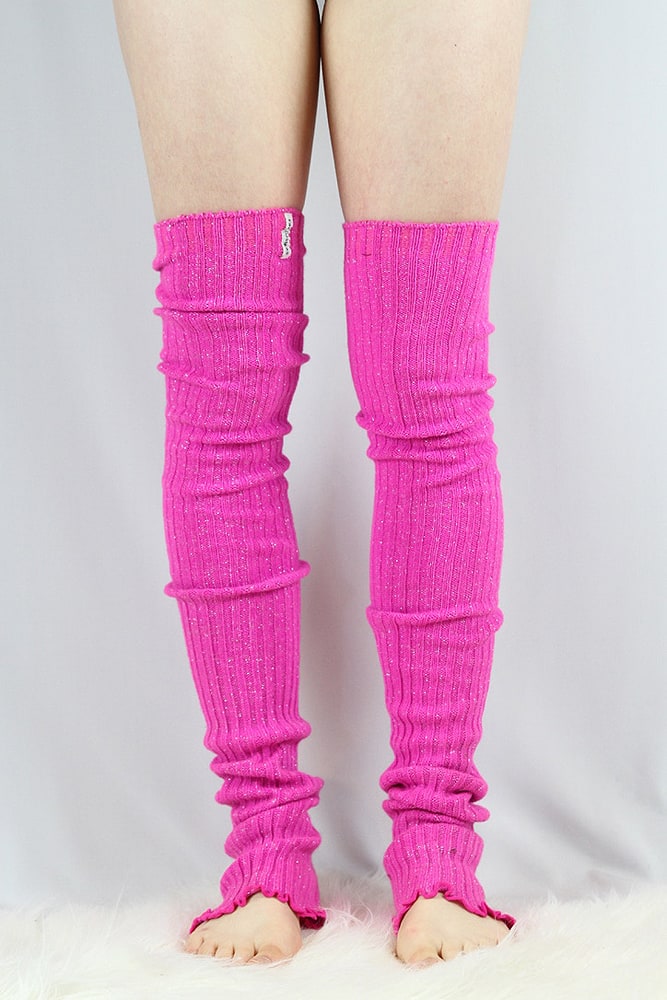 Rarr designs Glitter Extra long Stirr-up Knit Legwarmers Candy