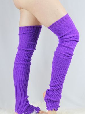 Rarr designs Extra long Stirr-up Knit Legwarmers Purple