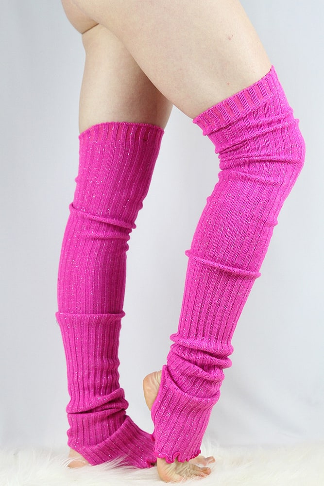 Rarr designs Glitter Extra long Stirr-up Knit Legwarmers Candy